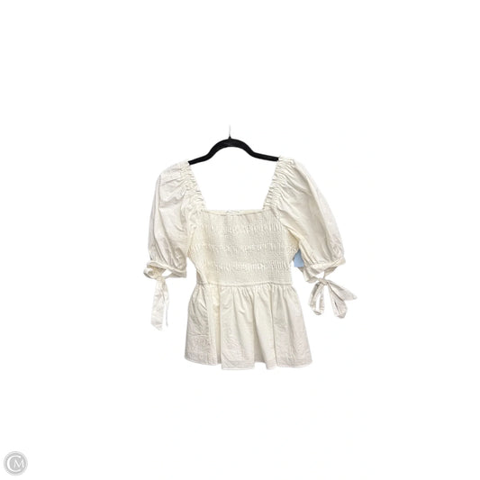 Top Short Sleeve By English Factory In White, Size: S