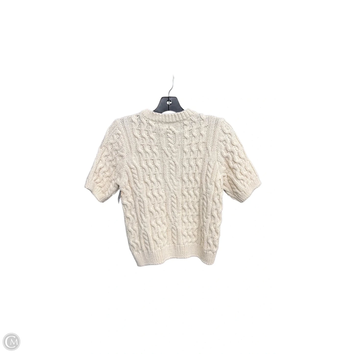 Top Short Sleeve By Zara In Cream, Size: M