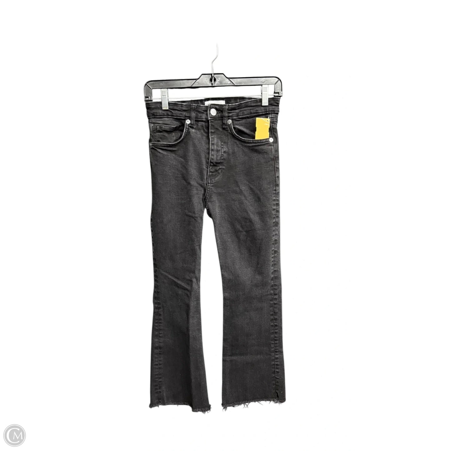Jeans Flared By Zara In Black Denim, Size: 6