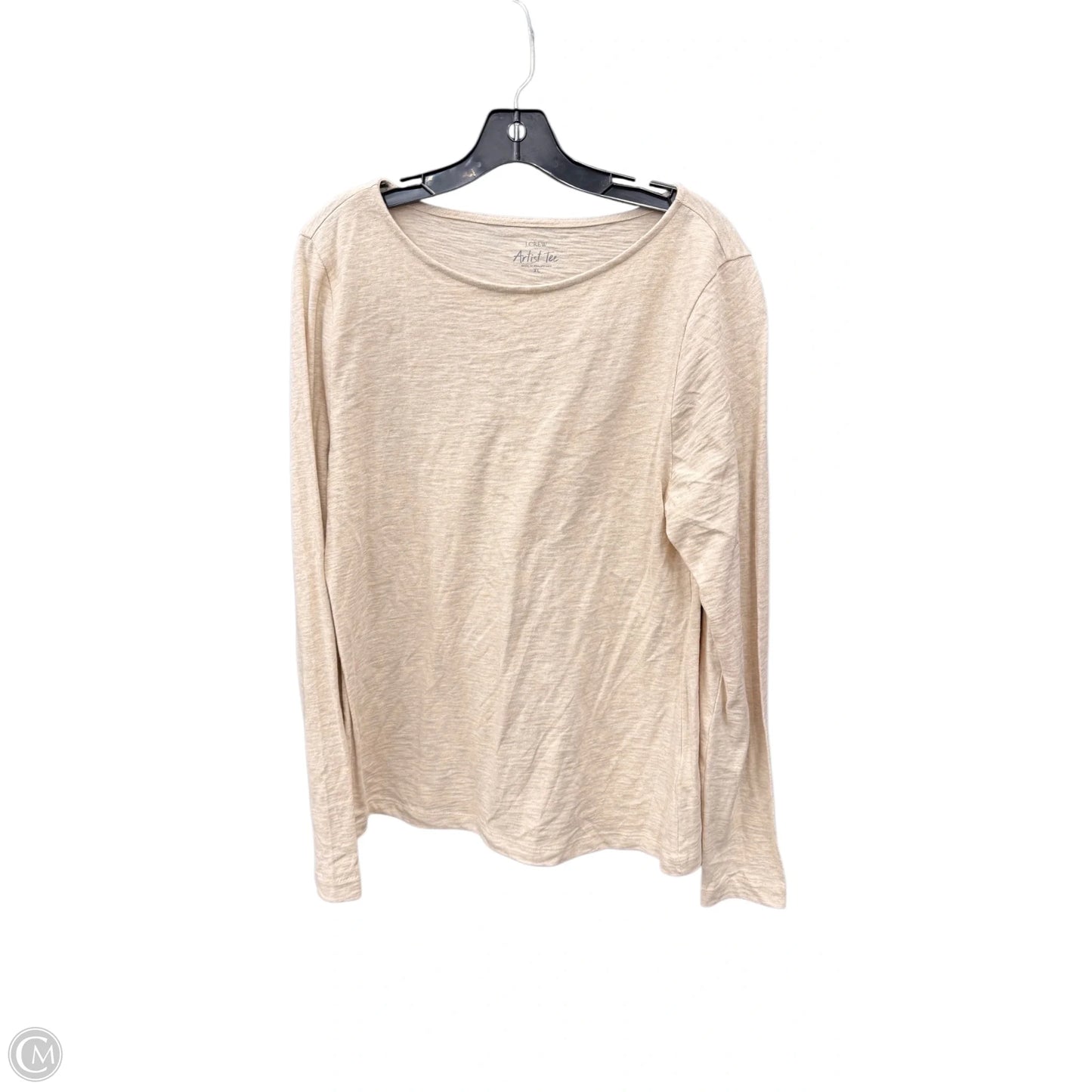 Top Long Sleeve Basic By J. Crew In Beige, Size: Xl