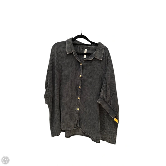 Top Short Sleeve By Zenana In Black, Size: M