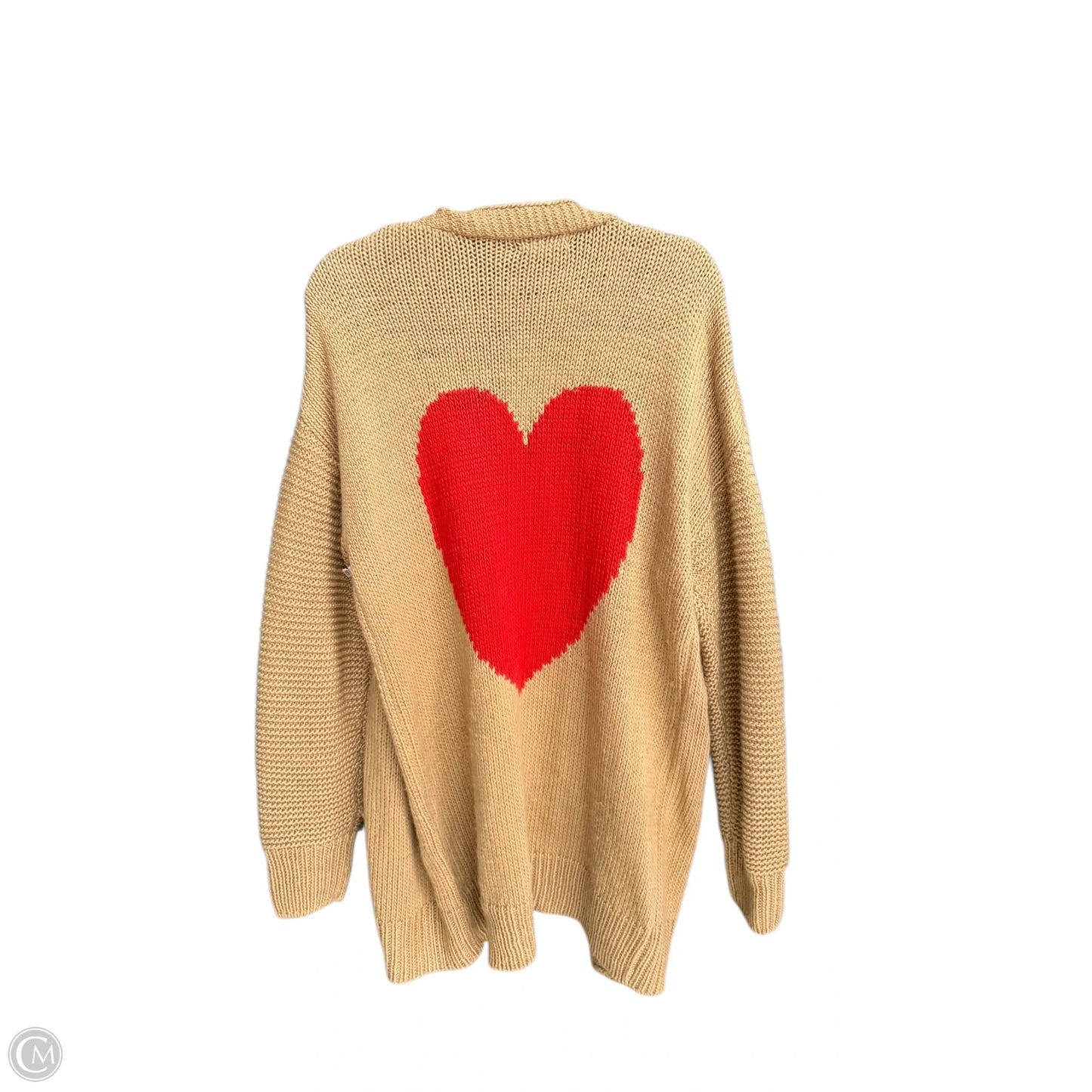 Sweater Cardigan By Timing In Brown, Size: M