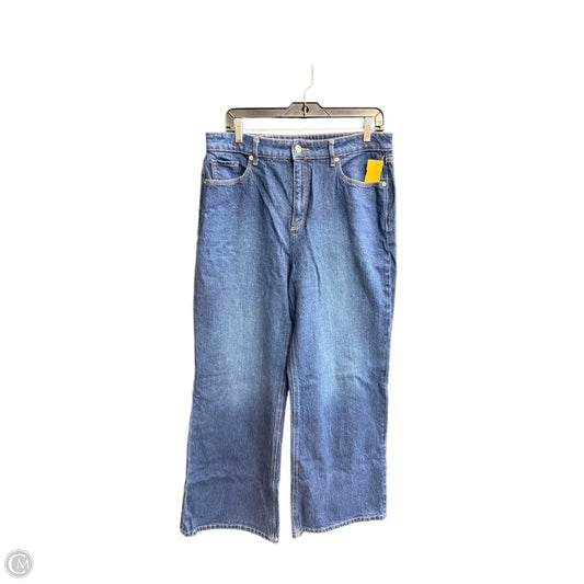 Jeans Wide Leg By Loft In Blue Denim, Size: 12