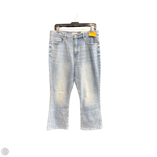 Jeans Flared By Loft In Blue Denim, Size: 12