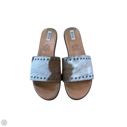 Sandals Flip Flops By Myra In Brown, Size: 10