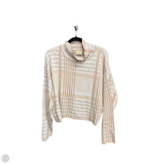 Sweater By Elie Tahari In Brown & Cream, Size: L