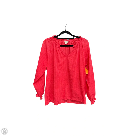Top Long Sleeve By J. Crew In Pink, Size: Xs