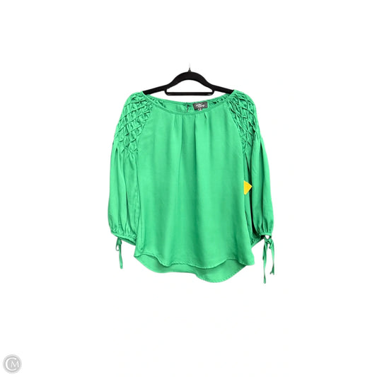 Top Short Sleeve By Milk & Honey In Green, Size: S