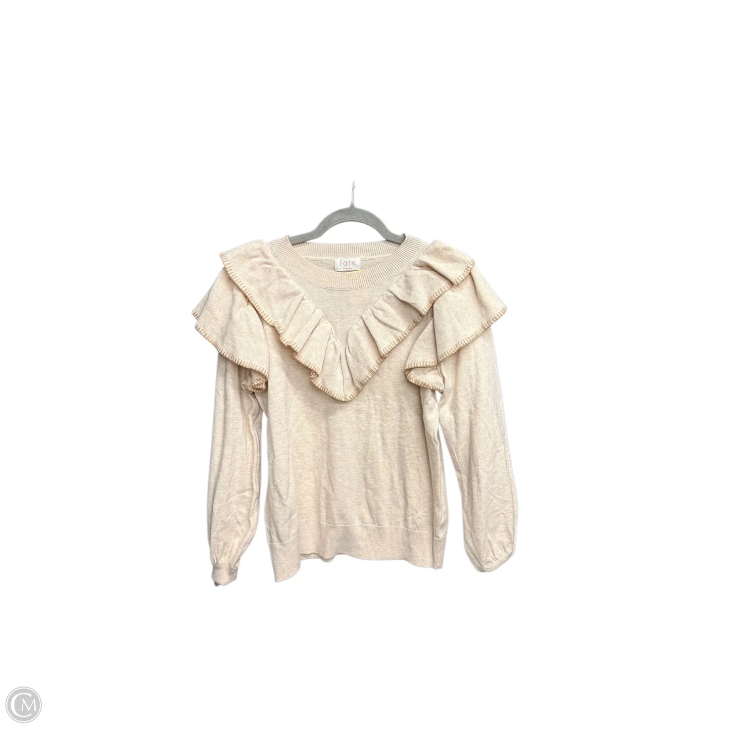 Top Long Sleeve By Fate In Cream, Size: Xs