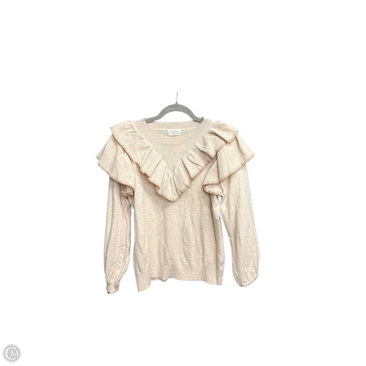 Top Long Sleeve By Fate In Cream, Size: Xs