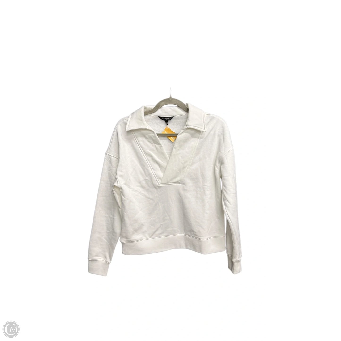 Sweatshirt Collar By Banana Republic In White, Size: Xs