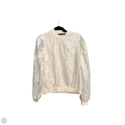 Top Long Sleeve By Clothes Mentor In Cream, Size: Xs