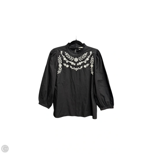 Top Long Sleeve By Loft In Black, Size: Xxs