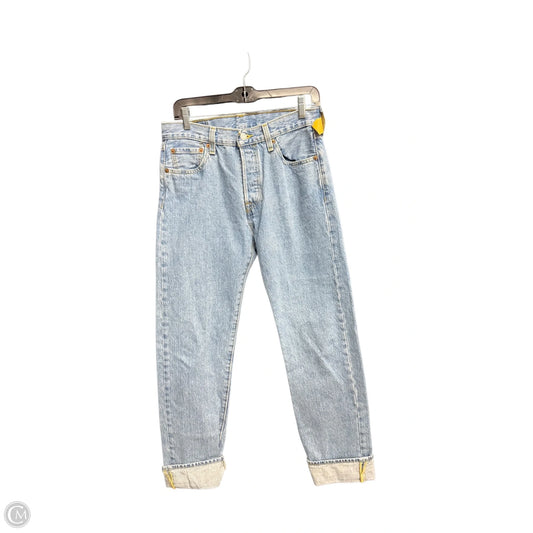 Jeans Straight By Levis In Blue Denim, Size: 8