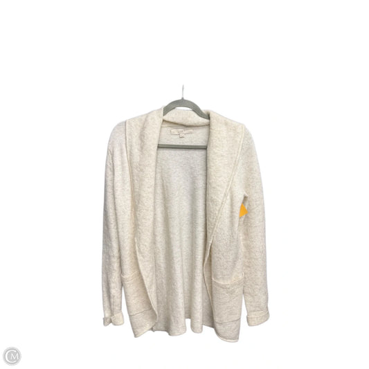 Sweater Cardigan By Loft In Cream, Size: Xs
