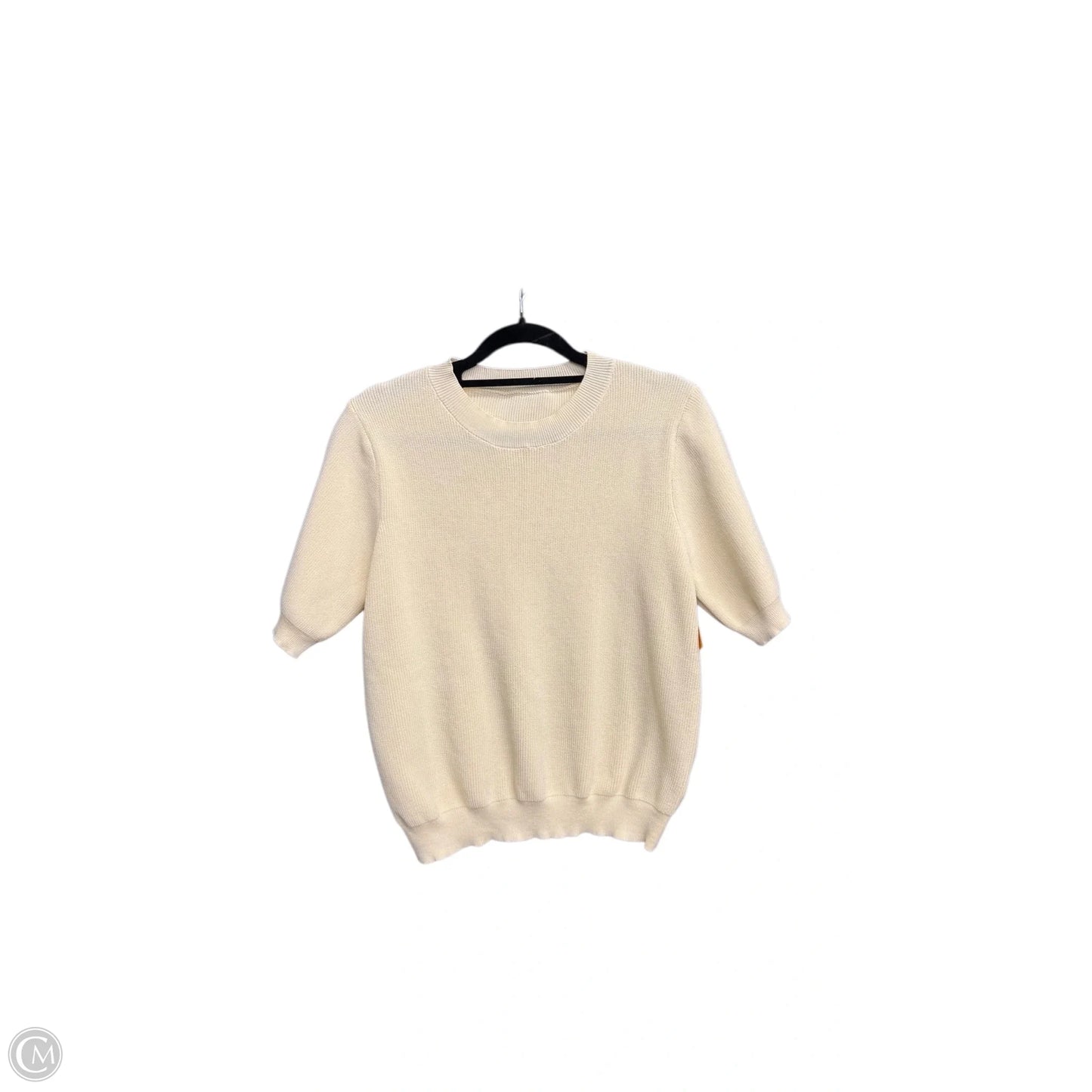 Top Short Sleeve By Clothes Mentor In Cream, Size: S