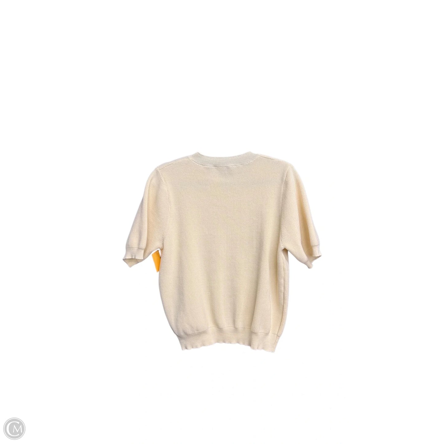 Top Short Sleeve By Clothes Mentor In Cream, Size: S