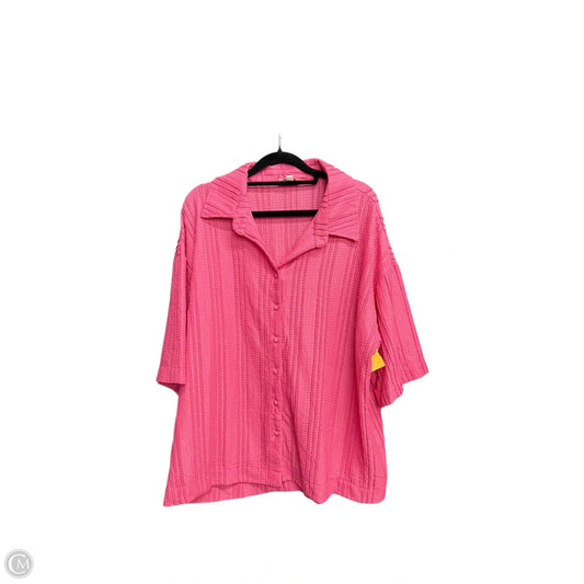 Top Short Sleeve By Umgee In Pink, Size: M