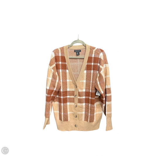 Sweater Cardigan By Rachel Zoe In Checkered Pattern, Size: Xl