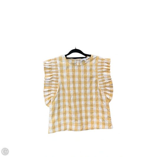 Top Sleeveless By English Factory In Checkered Pattern, Size: S