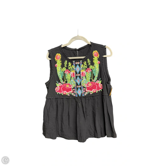 Top Sleeveless By Clothes Mentor In Black, Size: L