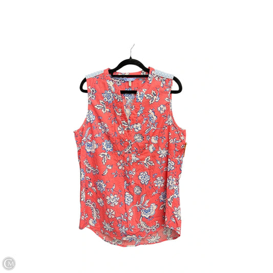 Top Sleeveless By Joules In Floral Print, Size: Xl