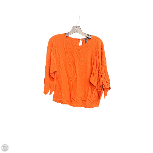 Top 3/4 Sleeve By Eileen Fisher In Orange, Size: Xs