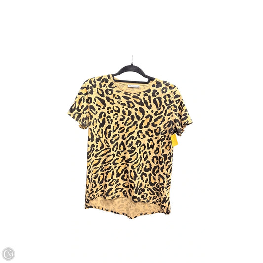 Top Short Sleeve By Zara In Animal Print, Size: S