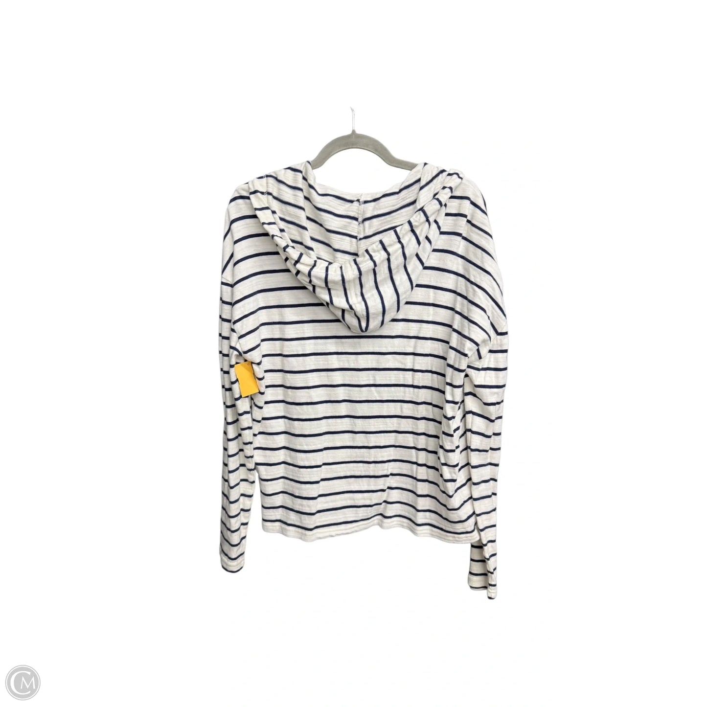 Sweatshirt Hoodie By J. Crew In Striped Pattern, Size: L