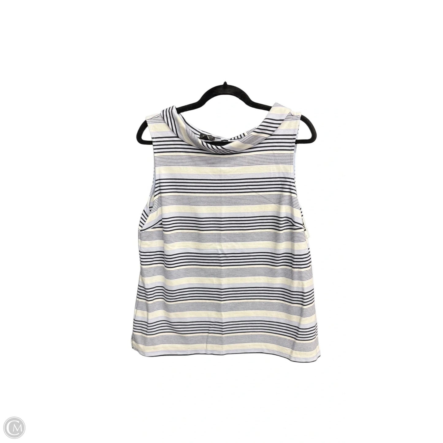 Top Sleeveless By Talbots In Striped Pattern, Size: L