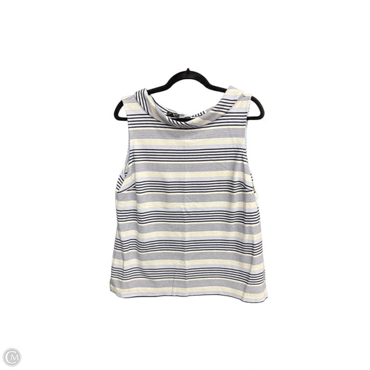 Top Sleeveless By Talbots In Striped Pattern, Size: L