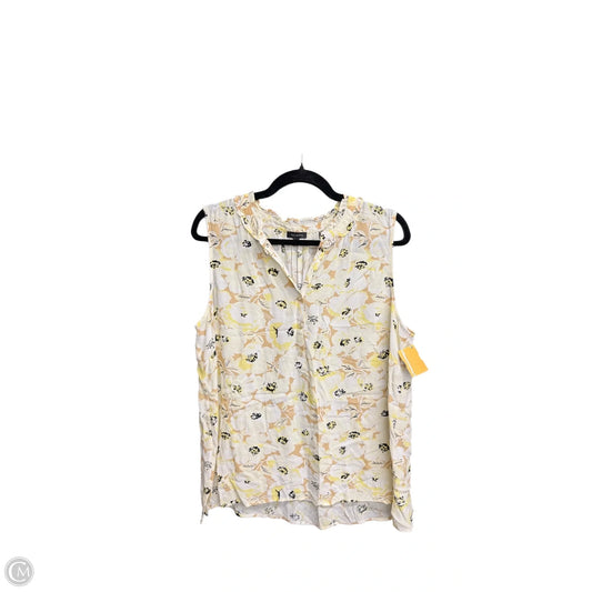 Top Sleeveless By Talbots In Floral Print, Size: L