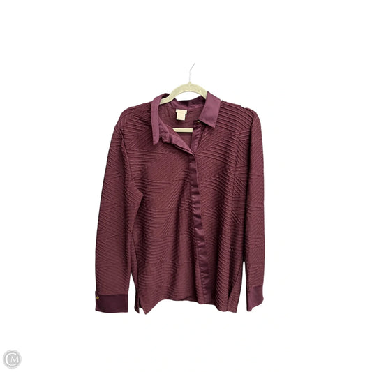 Top Long Sleeve By Chicos In Purple, Size: L