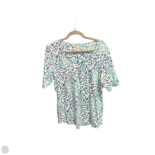 Top Short Sleeve By Chicos In Animal Print, Size: L