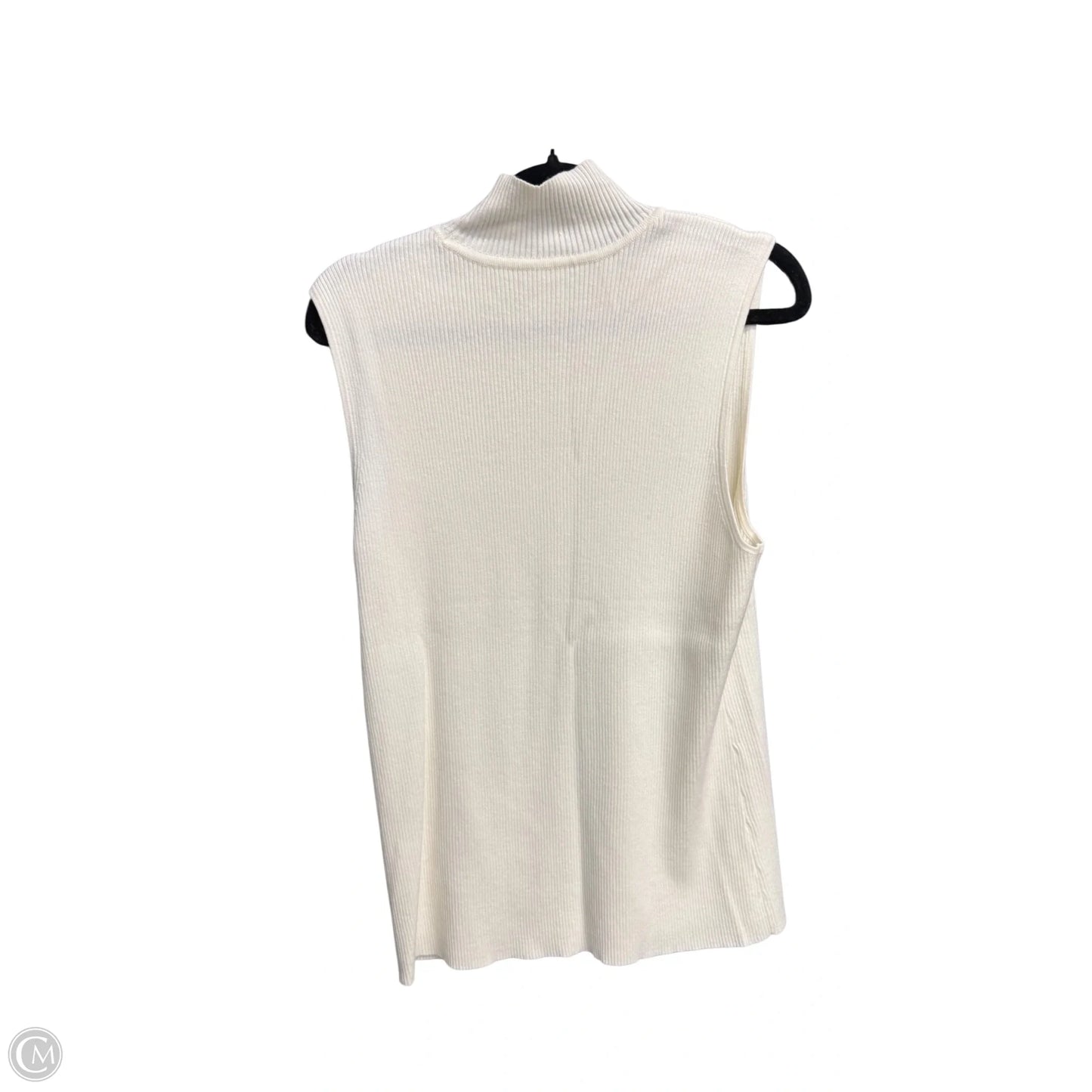 Top Sleeveless By Clothes Mentor In White, Size: L