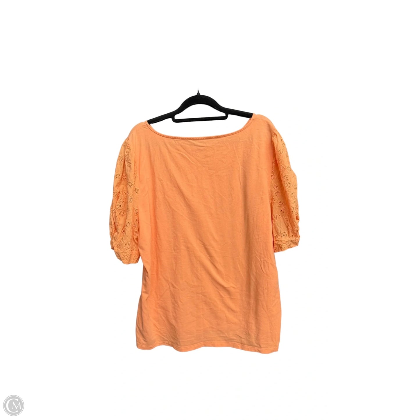 Top Short Sleeve By Talbots In Orange, Size: Xl