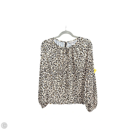 Top Long Sleeve By H&m In Animal Print, Size: S