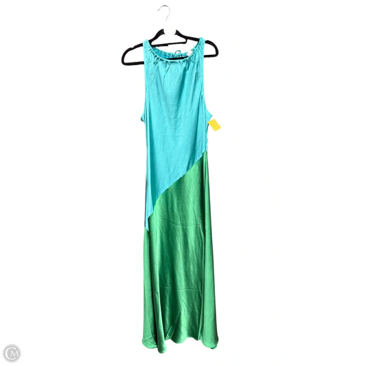 Dress Casual Maxi By Sugar Lips In Black & Green, Size: L