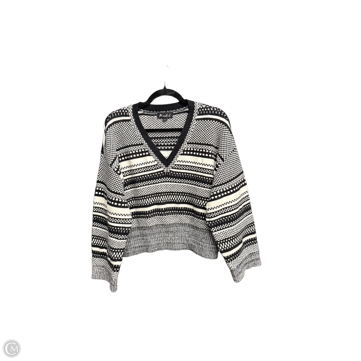 Sweater By Marled In Black & White, Size: M