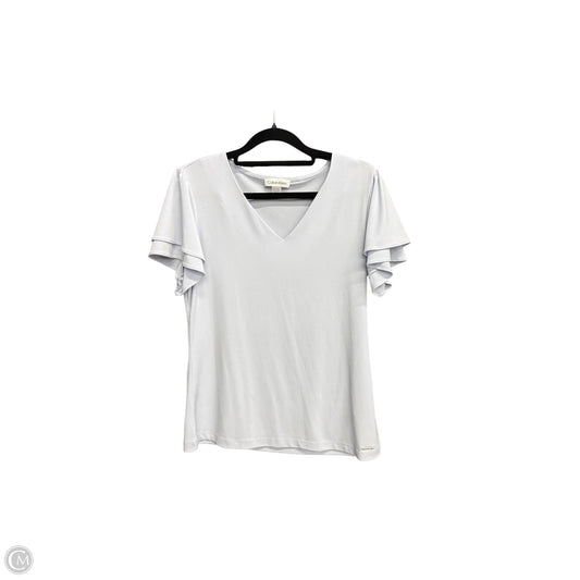 Top Short Sleeve By Calvin Klein In Blue, Size: S