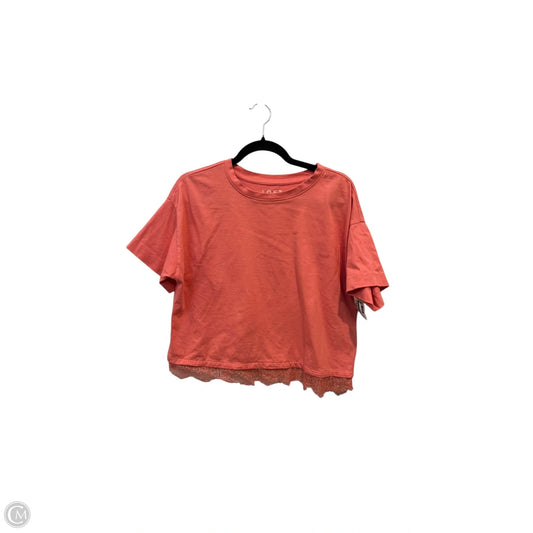 Top Short Sleeve By Loft In Coral, Size: S