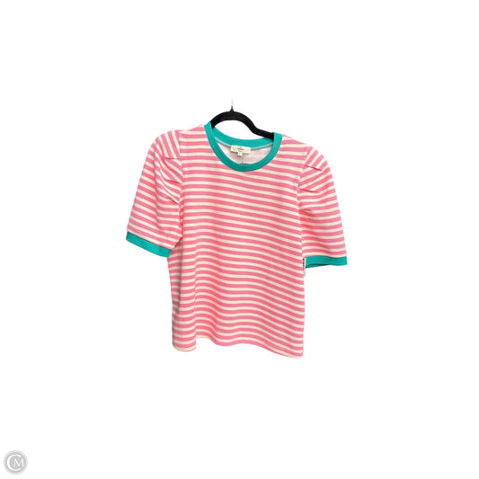 Top Short Sleeve By Entro In Striped Pattern, Size: L