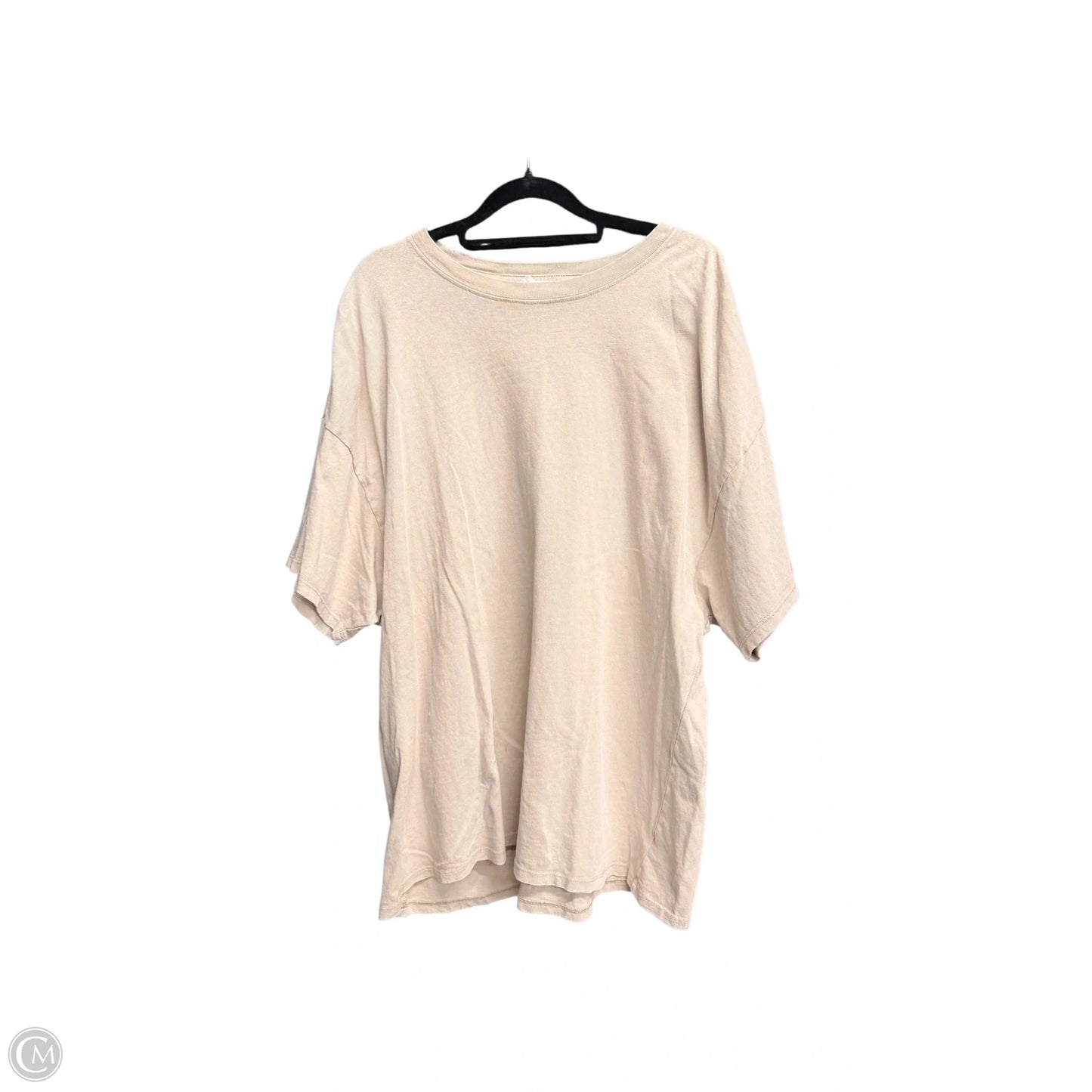 Top Short Sleeve Basic By Double Zero In Beige, Size: S