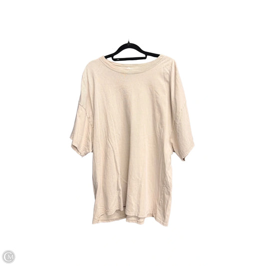 Top Short Sleeve Basic By Double Zero In Beige, Size: S