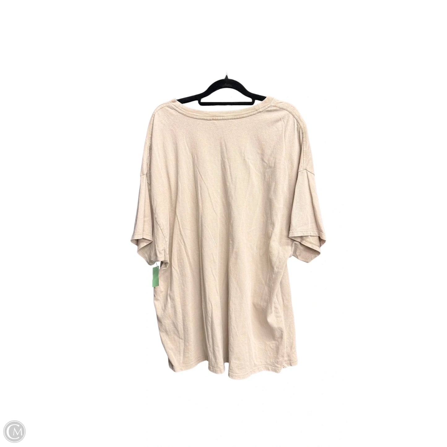 Top Short Sleeve Basic By Double Zero In Beige, Size: S