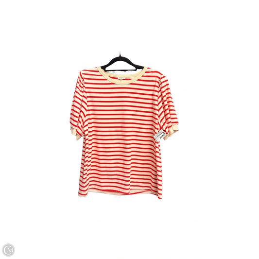 Top Short Sleeve By Jodifl In Striped Pattern, Size: L