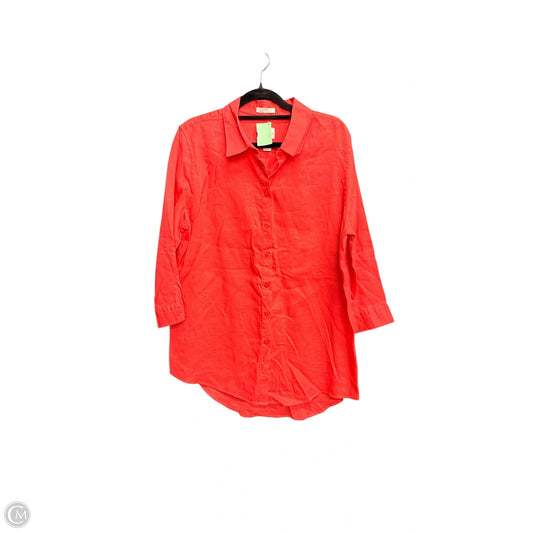 Top 3/4 Sleeve By Chicos In Coral, Size: M