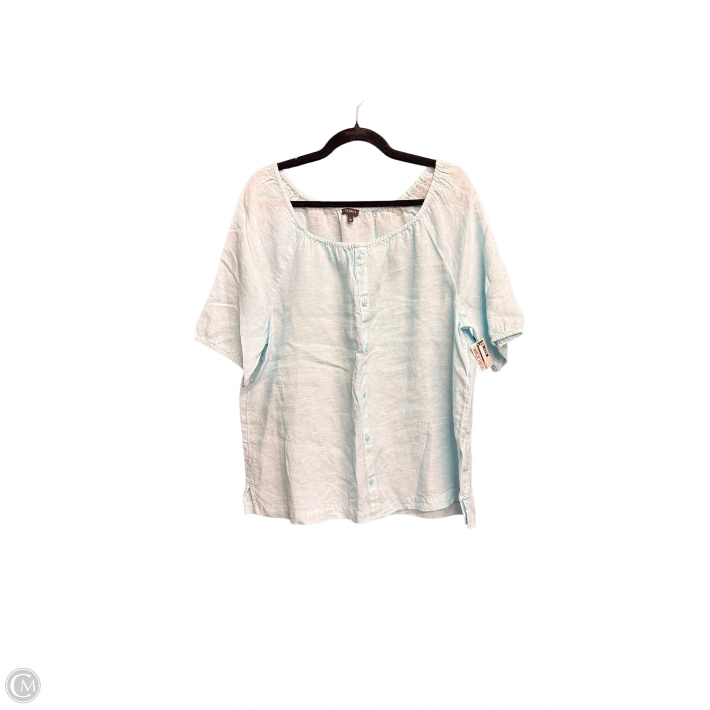 Top Short Sleeve By Talbots In Blue, Size: L