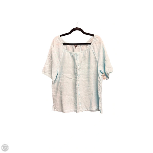 Top Short Sleeve By Talbots In Blue, Size: L