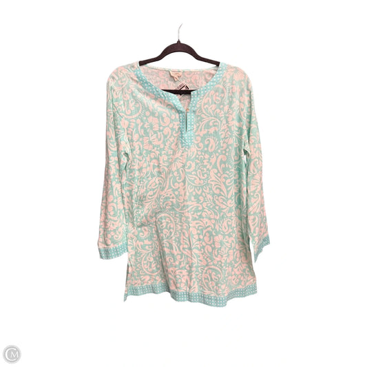 Tunic 3/4 Sleeve By Talbots In Floral Print, Size: M